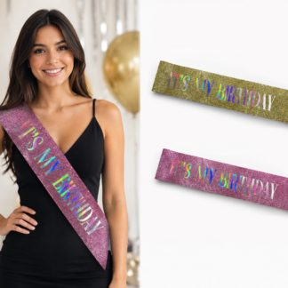 Banda it¨s my birthday brillo varios colores x1