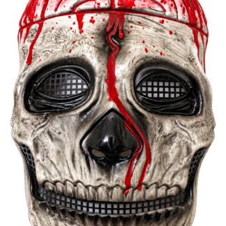 Careta rigida calavera con cerebro x1