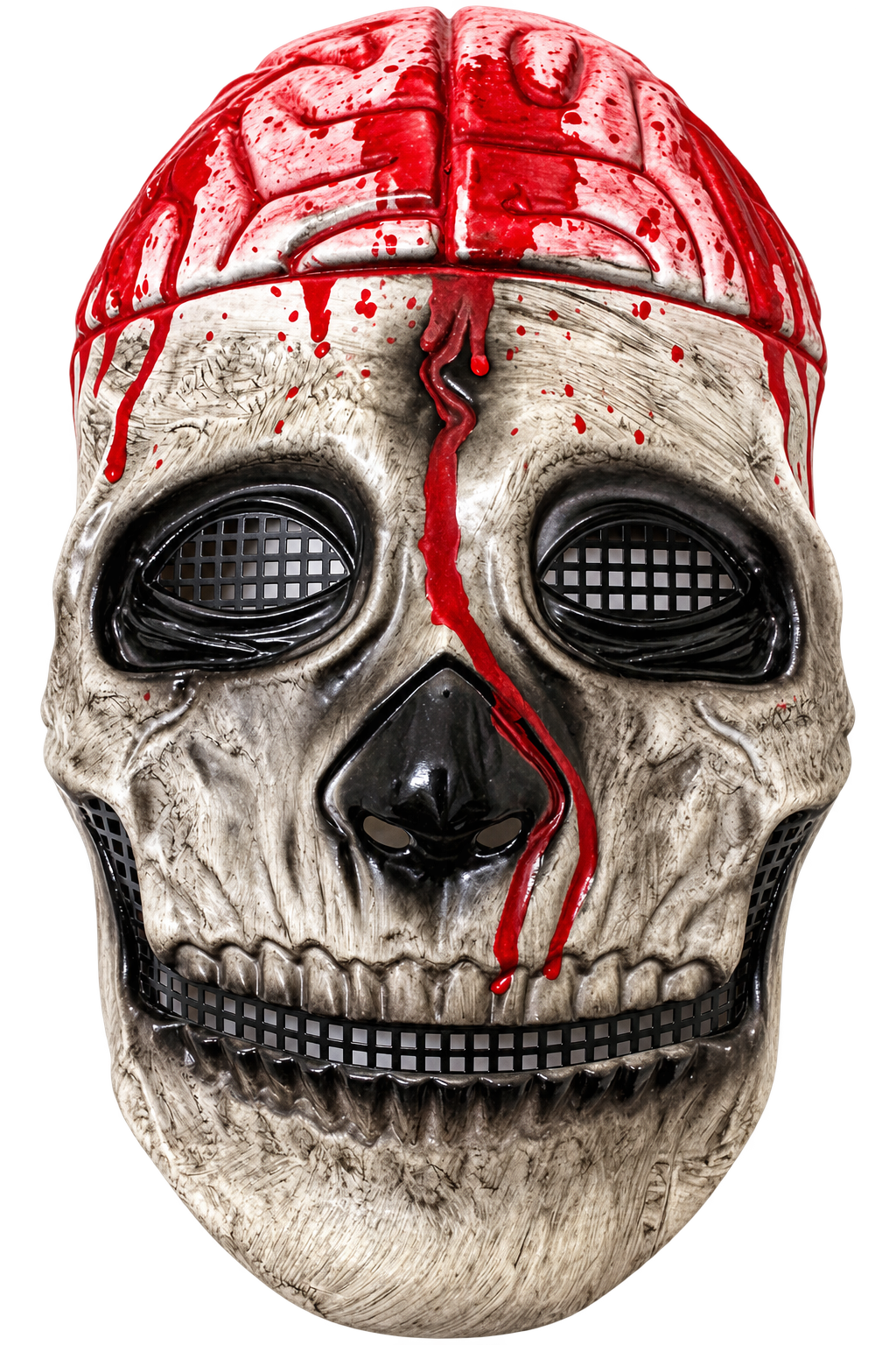 Careta rigida calavera con cerebro x1