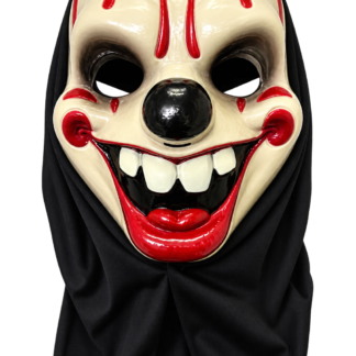 Careta rigida Payaso asesino con capucha x1