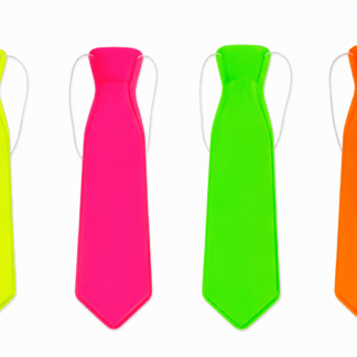 Corbata plastica fluo lisa