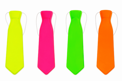 Corbata plastica fluo lisa