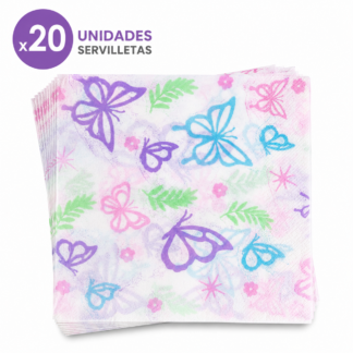 Servilleta mariposas glam x20