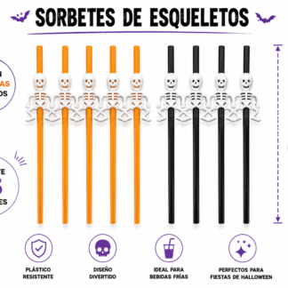 Sorbete esqueletos halloween x5