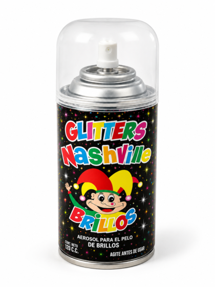 Glitter en aerosol multicolor nashville x1