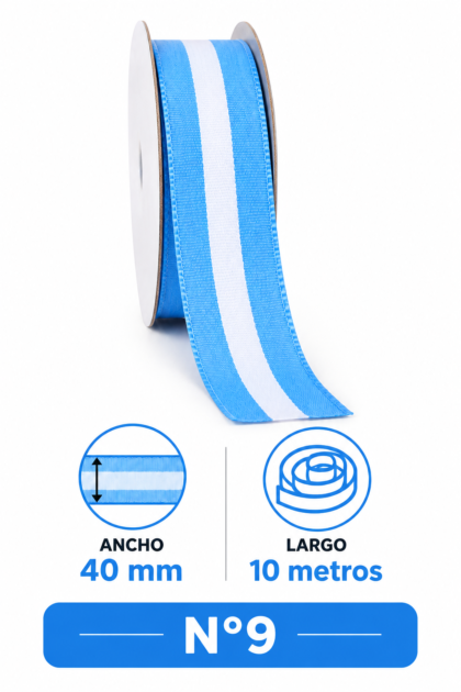 Cinta argentina N°9 (40mm) x10mts