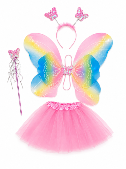 Set alas multicolor vincha/tutu/varita x1
