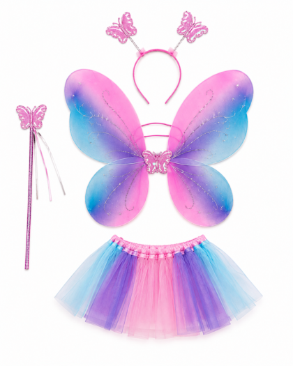 Set alas de mariposa lila/rosa/celeste x1