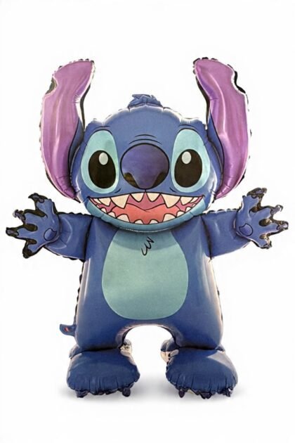 Globo forma silueta personaje stitch celeste 96x80cm x1