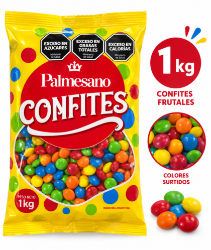 Lenteja confites frutales palmesano x1Kg