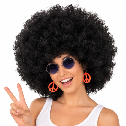 Peluca super afro negro ps x1