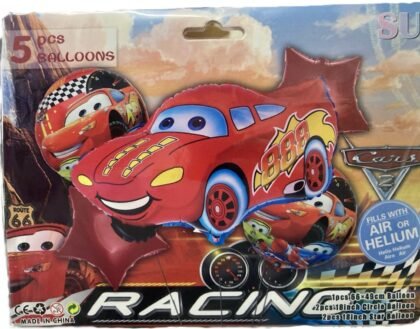 Kit globos personaje cars 5 piezas x1