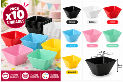 Bowl cuadrado x10