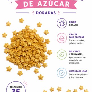 Formas decorativas holy place estrella dorada 35gr x1