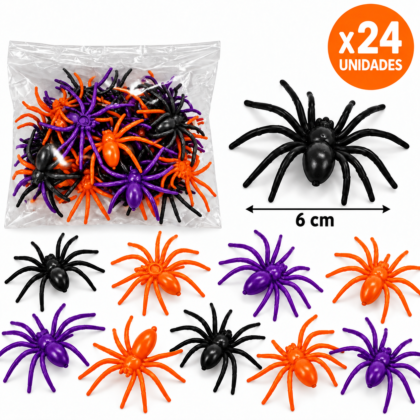 Arañas chicas Halloween x24