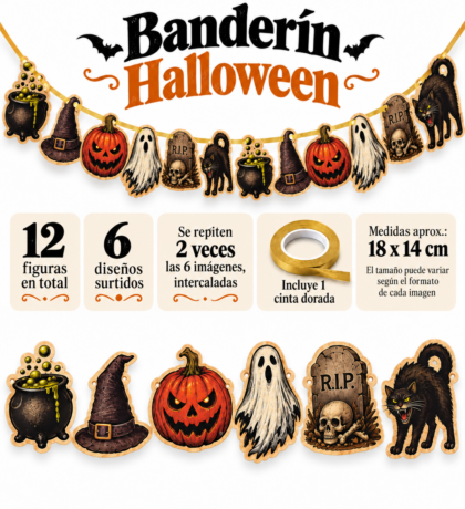Banderin halloween x1