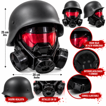 Casco guerra quimica importado x1