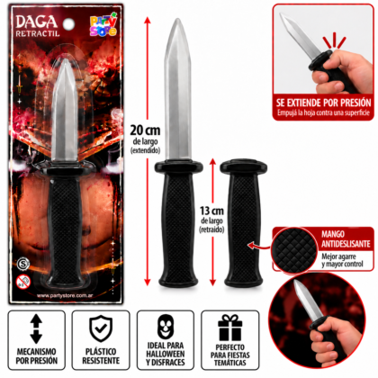 Cuchillo / daga retractil ps x1