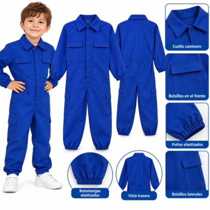 Disfraz mameluco azul niño crosti x1