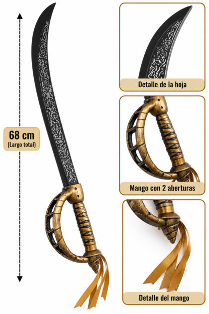 Espada pirata 68cm x1