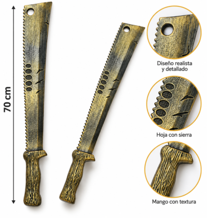 Machete salvaje plastico 69cm x1