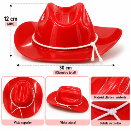 Gorro vaquerita jessy rojo x1