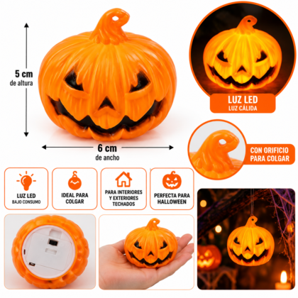Vela Calabaza Led colgante x1