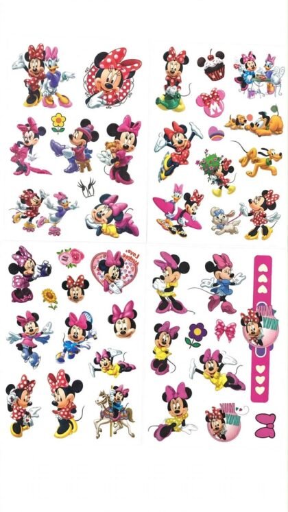 Tatuaje temporal Minnie x4